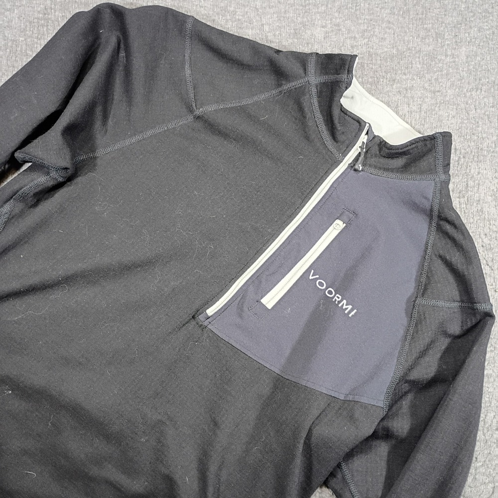 Voormi Shirt Access NXT Thermal Top Men Large Black Wool Blend Pullover Gorpcore
